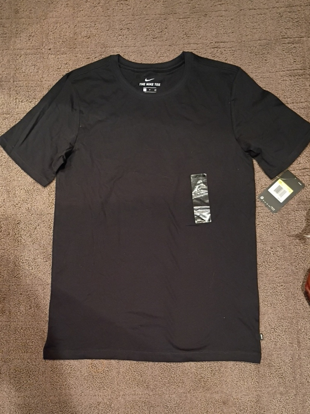 Nike Black Short Sleeve Crew Tee with Subtle Logo